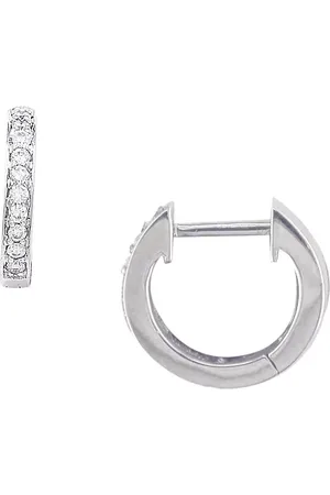 London Road 9ct Gold Diamond Hoop Earrings