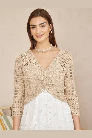 Yumi Crochet Twist Bolero Top