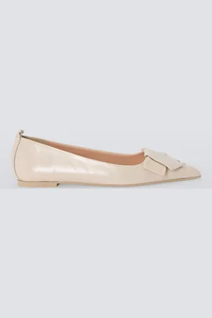 John Lewis Beau Leather Bow Ballerina Pumps