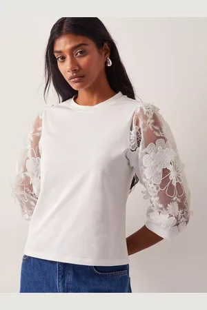 Monsoon Floral Sleeve Jersey Top