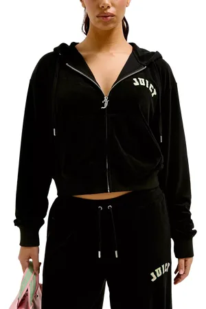 Juicy Couture Nala Terry Towelling Collegiate Hoodie