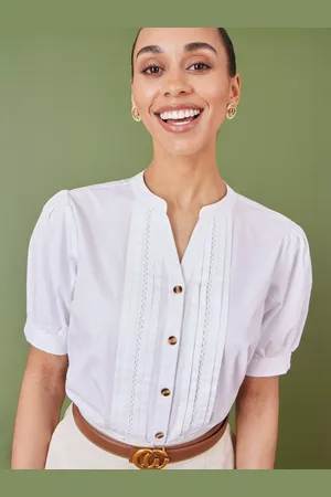 Yumi Pleated Short Sleeve Shirt