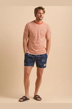 Brakeburn Cotton Regular Fit Short Sleeve Stripe T-Shirt