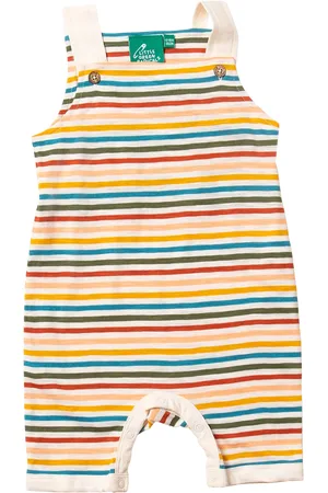 Little Green Radicals Baby Rainbow Pure Organic Cotton Dungarees