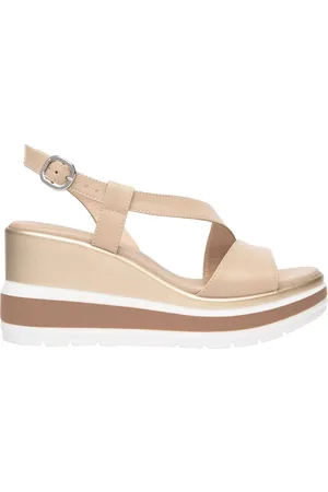 Nero Giardini Ussita Leather Wedge Heeled Sandals