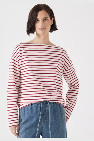 Hush Puppies Stripe Slash Neck Top