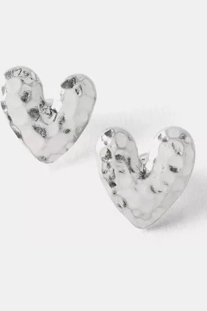 mint&berry Heart Stud Earrings, Tone