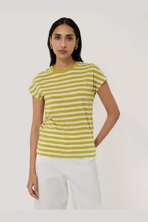 Jigsaw Cotton Slub Stripe T-Shirt