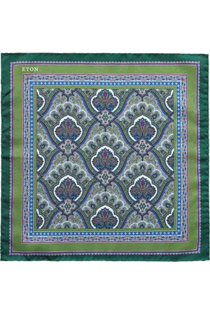 Eton Silk Paisley Pocket Square