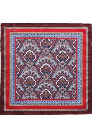 Eton Silk Paisley Pocket Square