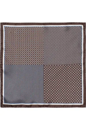 Eton Silk Check Pocket Square