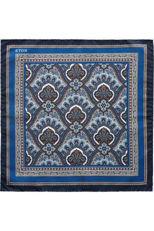 Eton Silk Paisley Pocket Square