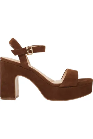 Dune Monotone Suede Block Heeled Sandals
