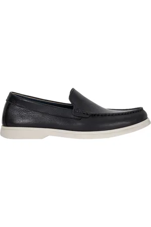 Dune Buftonn Leather Tonal Topstitch Loafers