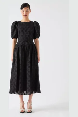 L.K. Bennett Esmerelda Embroidered Midi Dress
