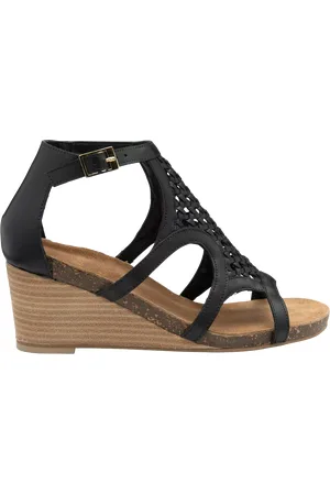 Ravel Childers Leather Wedge Heel Strappy Sandals