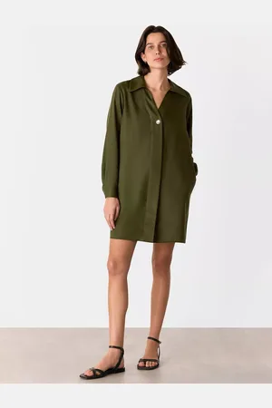 Whistles Collared Button Mini Dress