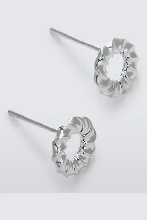 John Lewis Weave Circle Stud Earrings