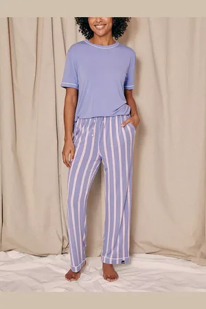 PRETTY YOU Stripe Bottoms Bamboo Rich Pyjama Set