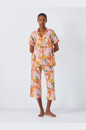 John Lewis Floral Modal Blend Cropped Pyjama Set