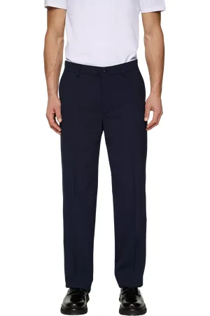 J Lindeberg Wool Blend Tailored Grape Drape Trousers