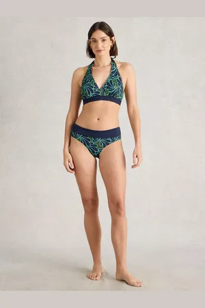 White Stuff Fold Down Reversible Floral Bikini Bottoms