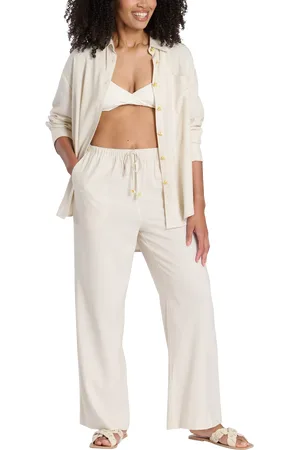 South Beach Linen Blend Tailored Trousers