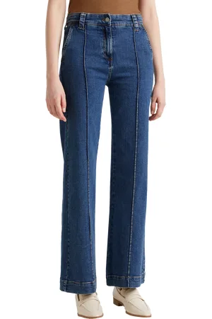 Benetton High Waist Flared Jeans