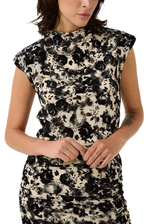 Gestuz Floral High Neck Top