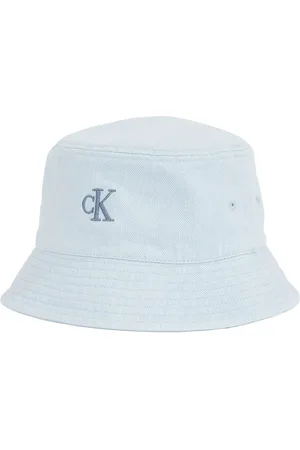 Calvin Klein Embroidered Monogram Denim Bucket Hat