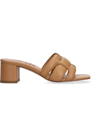 Bibi Lou Holly Leather Block Heel Mule Sandals