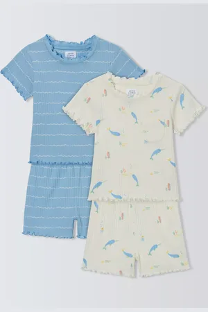 John Lewis Narwhal Short Pyjamas, Pack of 2