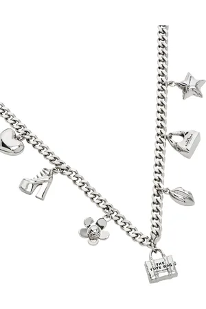 Marc Jacobs Mini Icon Charm Necklace, Silver