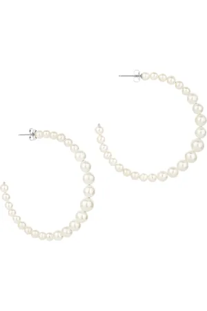 Claudia Bradby Pearl Hoop Earrings