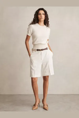 Reiss Devon Linen Blend Belted Shorts