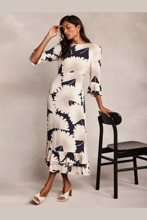 mint&berry Floral Print Midi Dress