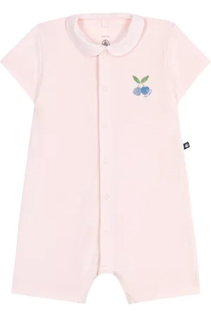 Petit Bateau Baby Textured Cotton Playsuit