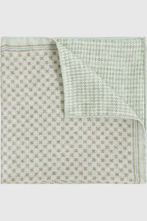 Reiss Giulio Silk Geometric Pocket Square