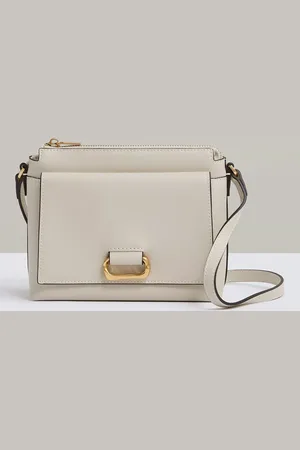 Reiss Moya Leather Sculpted Hardware Cross Body Bag