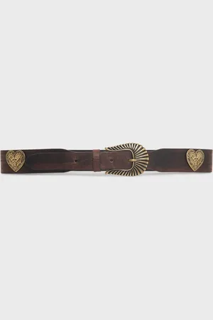 Gerard Darel Jana Heart Detail Leather Belt