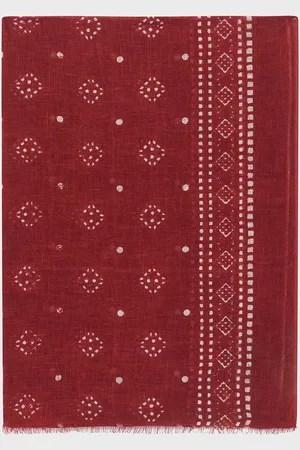 Gerard Darel Omara Geometric Pure Linen Scarf
