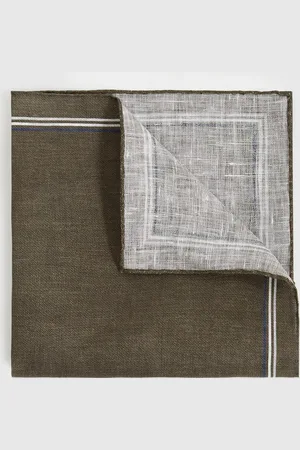 Reiss Fiorello Linen Pocket Square