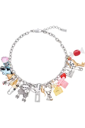 Marc Jacobs Sticker Statement Necklace, Silver/Multi