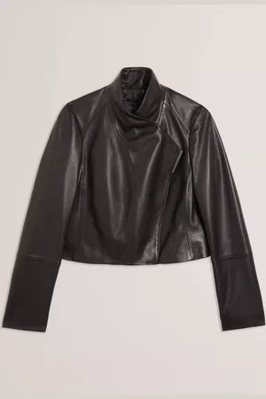 Ted Baker Riyoze Cropped Wrap Leather Jacket