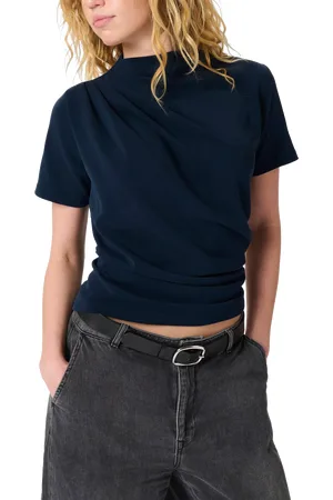 My Essential Wardrobe Helle Drape Short Sleeve Top