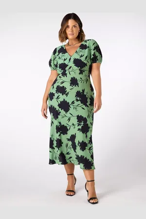 Live Unlimited London Curve Floral Twist Front Dress