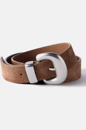 mint&berry Statement Buckle Suede Belt