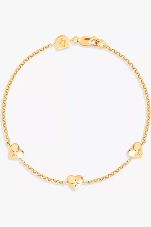 Astrid & Miyu Heart Charm Bracelet, Gold