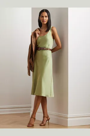 Ralph Lauren Lauren Caresha Charmeuse Sleeveless Cocktail Dress