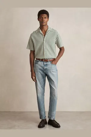 Reiss Trig Stripe Regular Fit Short Sleeve Shirt